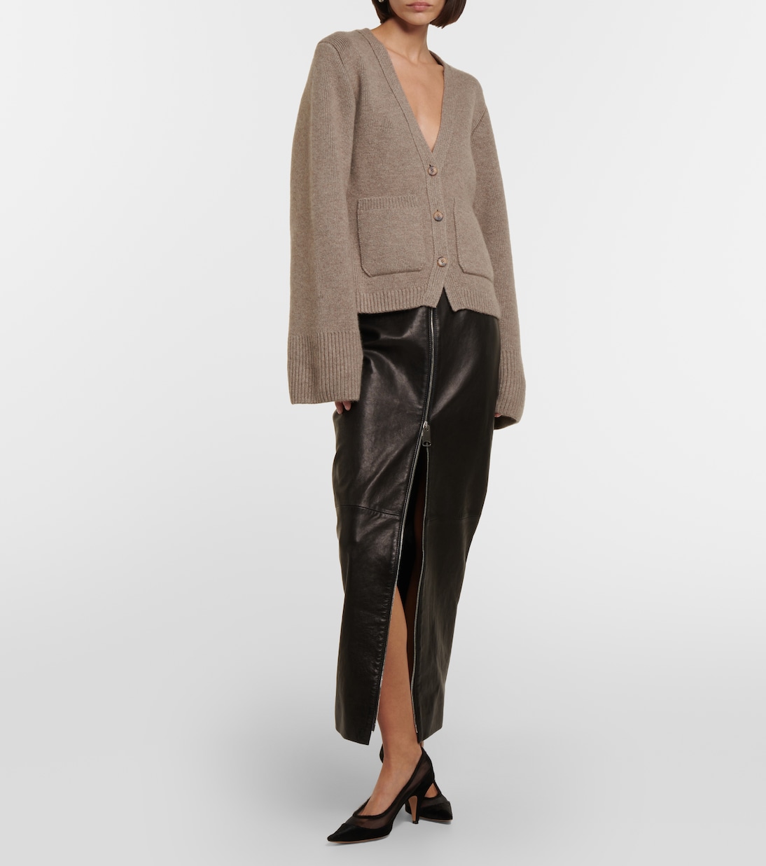 Scarlet cashmere-blend cardigan | Khaite