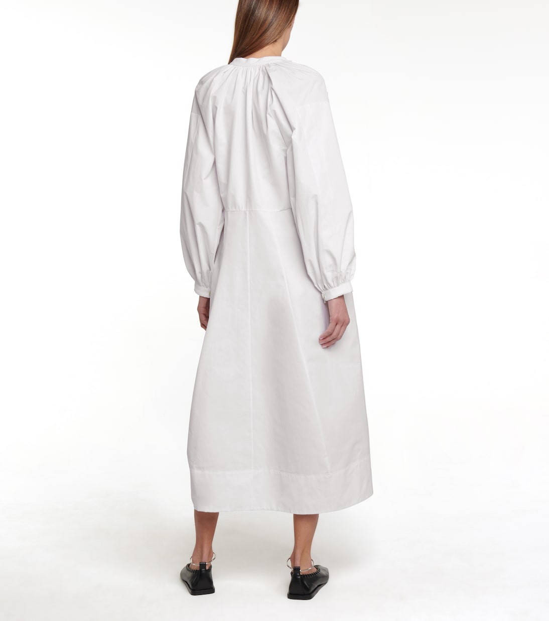 Abito midi in popeline di cotone | Jil Sander