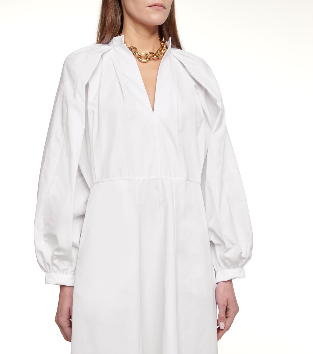 Abito midi in popeline di cotone | Jil Sander