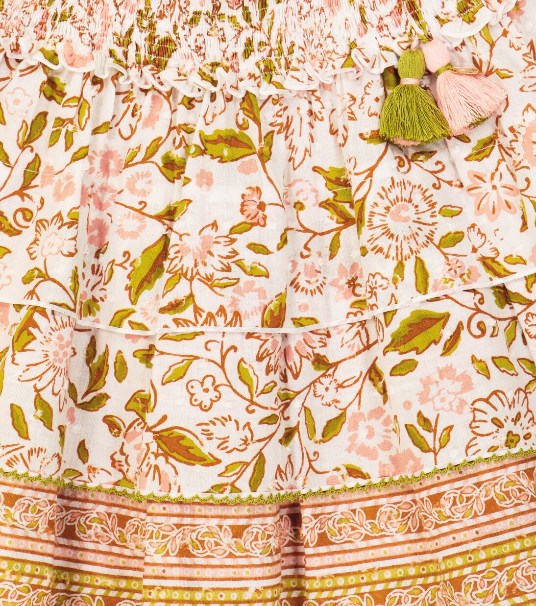 Mini-jupe Ariel en coton à fleurs | Poupette St Barth Kids