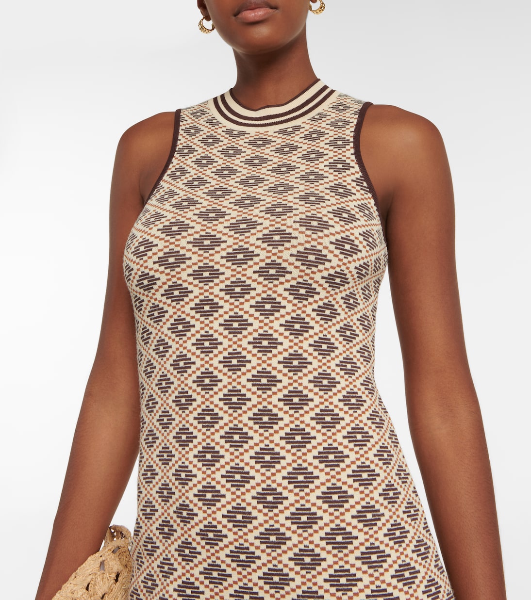 Verziertes Midikleid Ayaka aus Jacquard | Dodo Bar Or