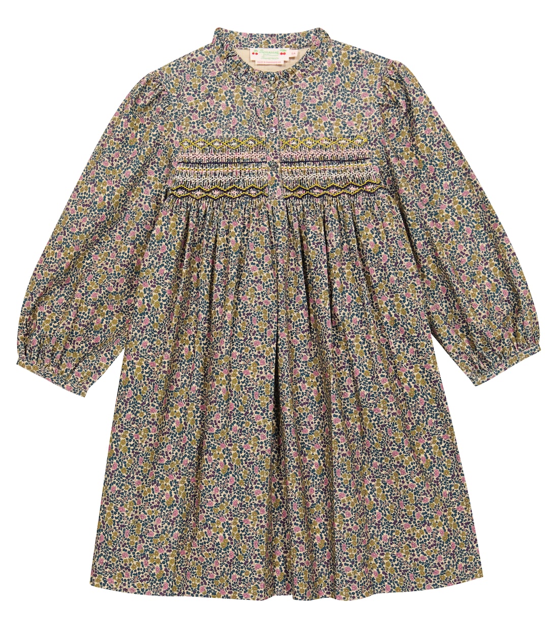 Robe Tamsin en velours côtelé à fleurs | Bonpoint