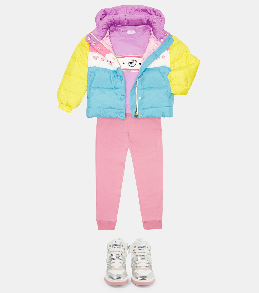 x Chiara Ferragni – Sweat-shirt en coton mélangé | Monnalisa