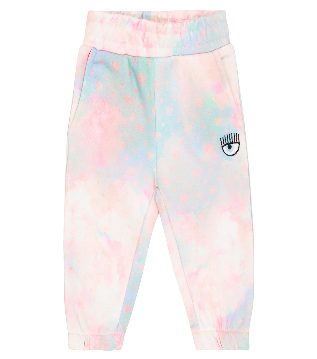 x Chiara Ferragni baby embroidered jersey sweatpants | Monnalisa