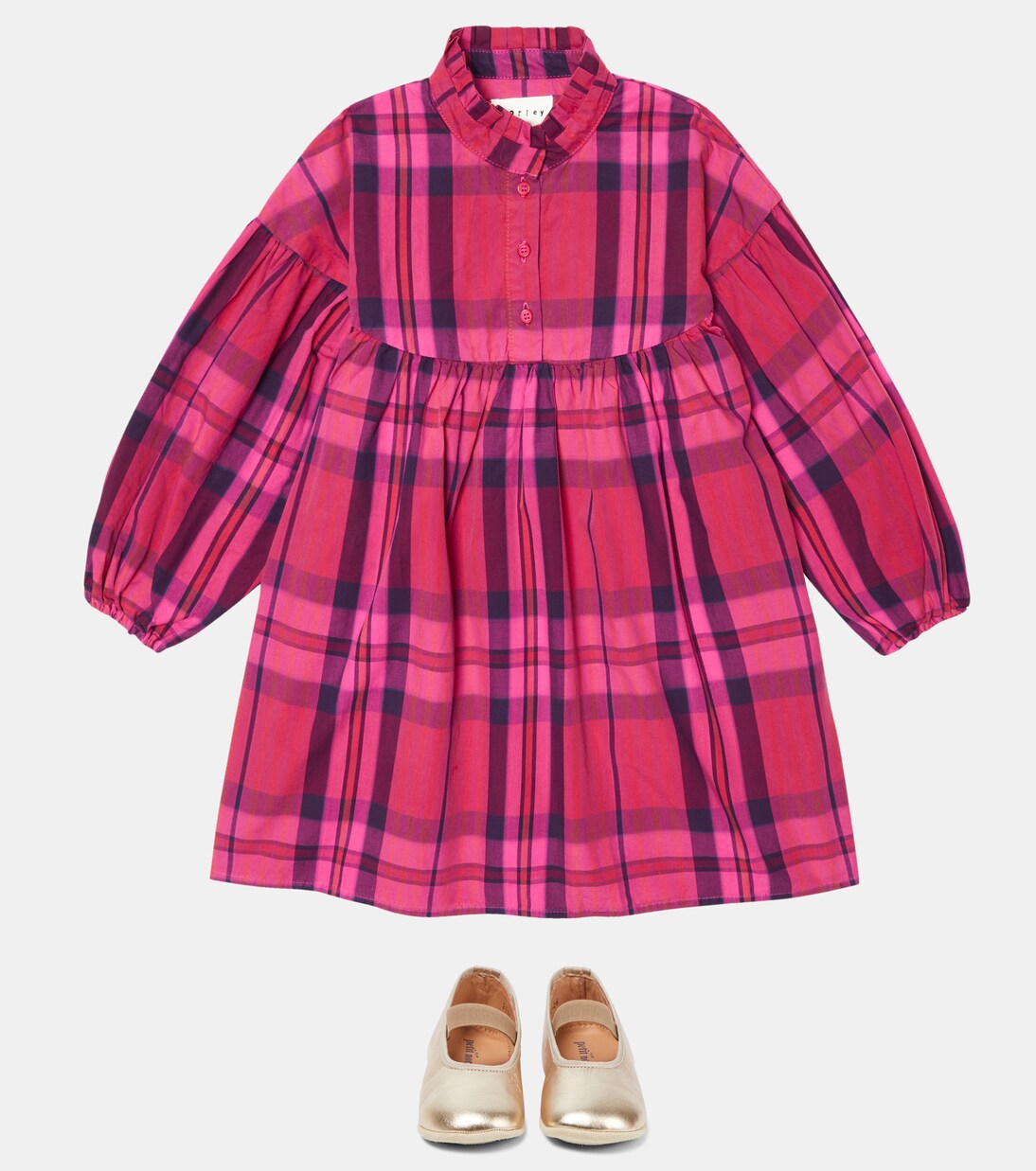Baby checked cotton dress | Morley