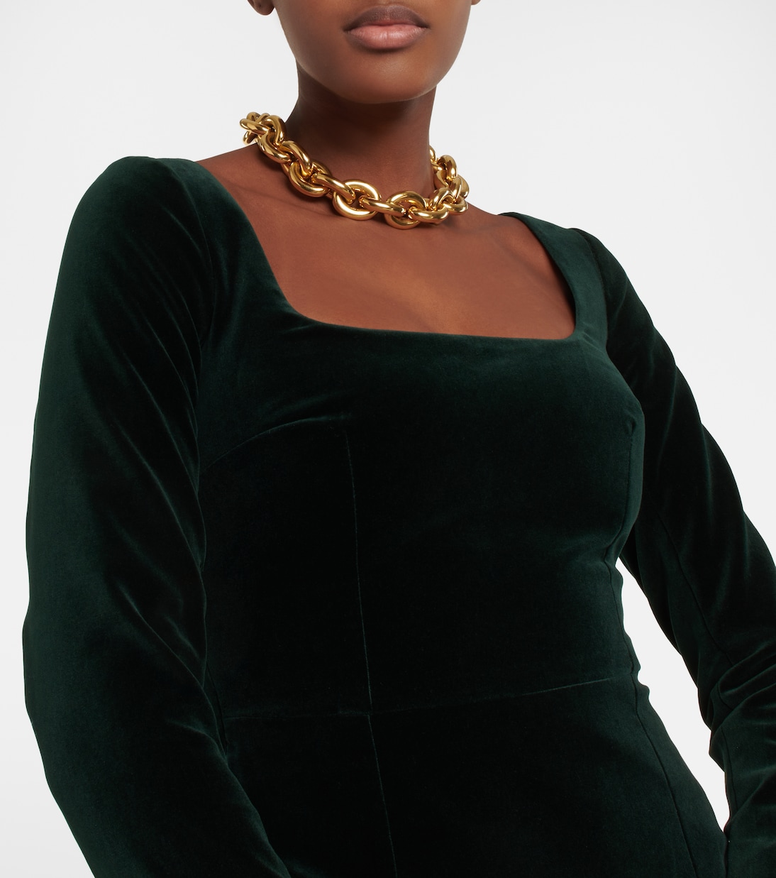 Midikleid Nyla aus Baumwollsamt | Emilia Wickstead