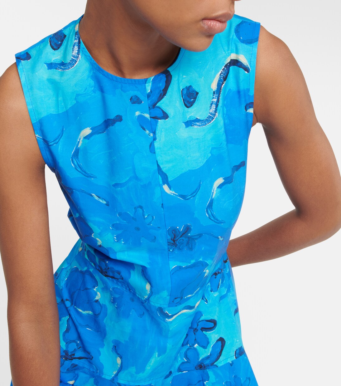 Robe midi imprimée en coton | Marni