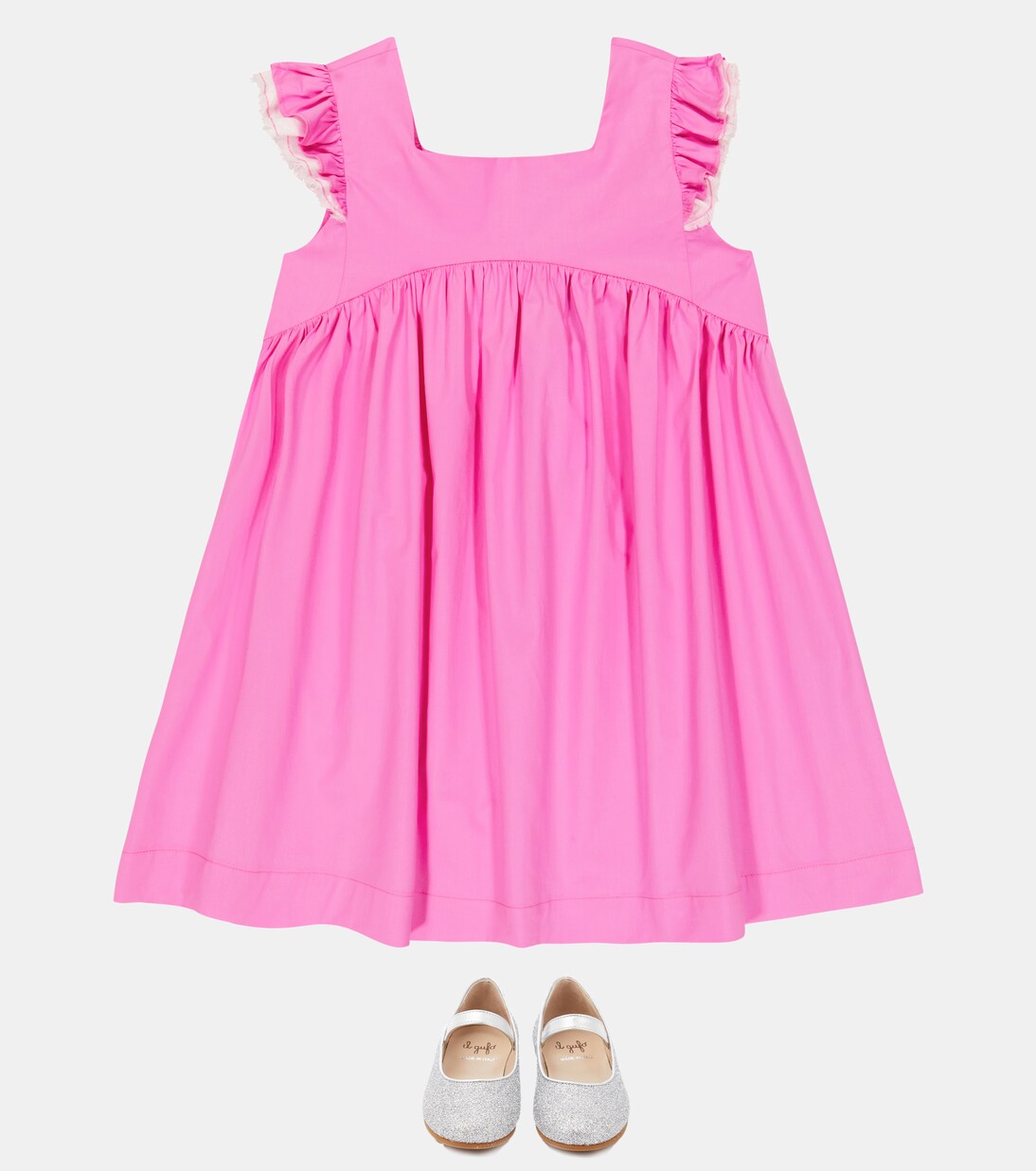 Ruffled cotton minidress | Il Gufo