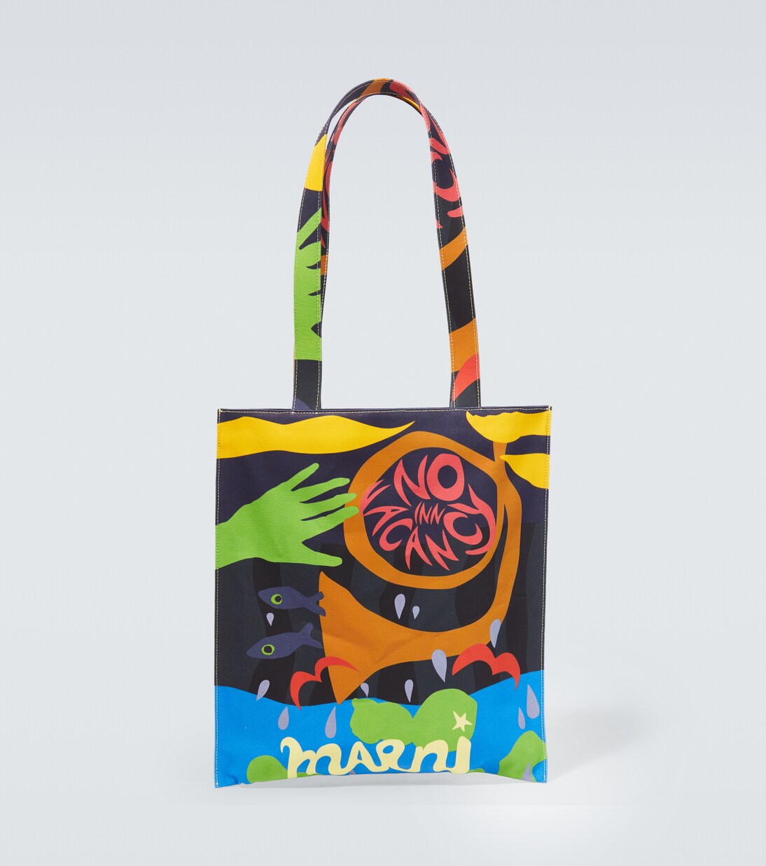 x No Vacancy Inn printed canvas tote bag | Marni