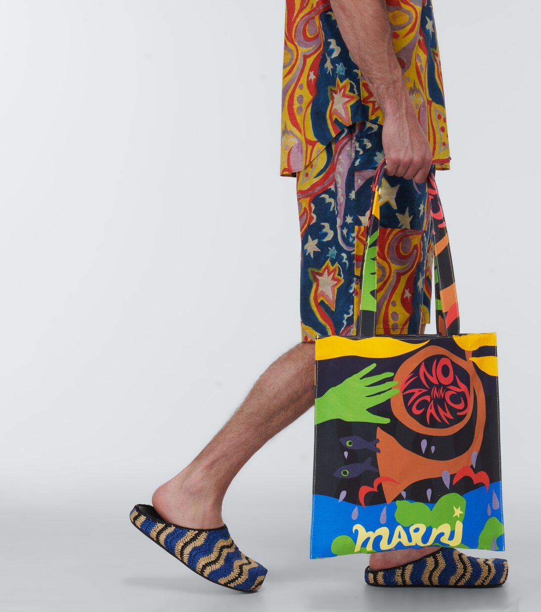 x No Vacancy Inn printed canvas tote bag | Marni