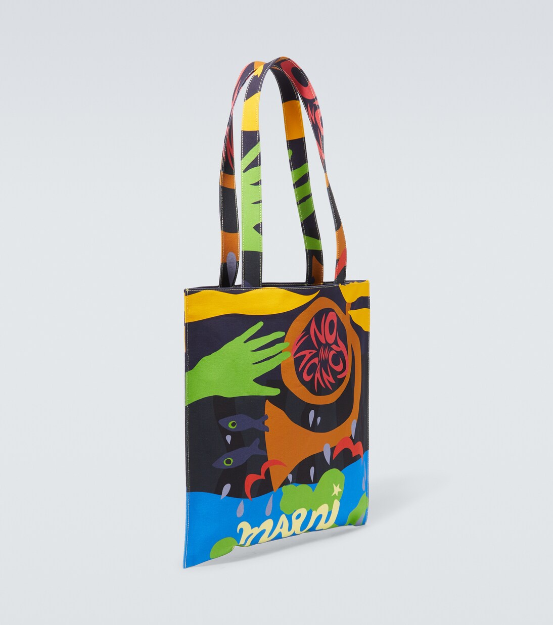 x No Vacancy Inn printed canvas tote bag | Marni