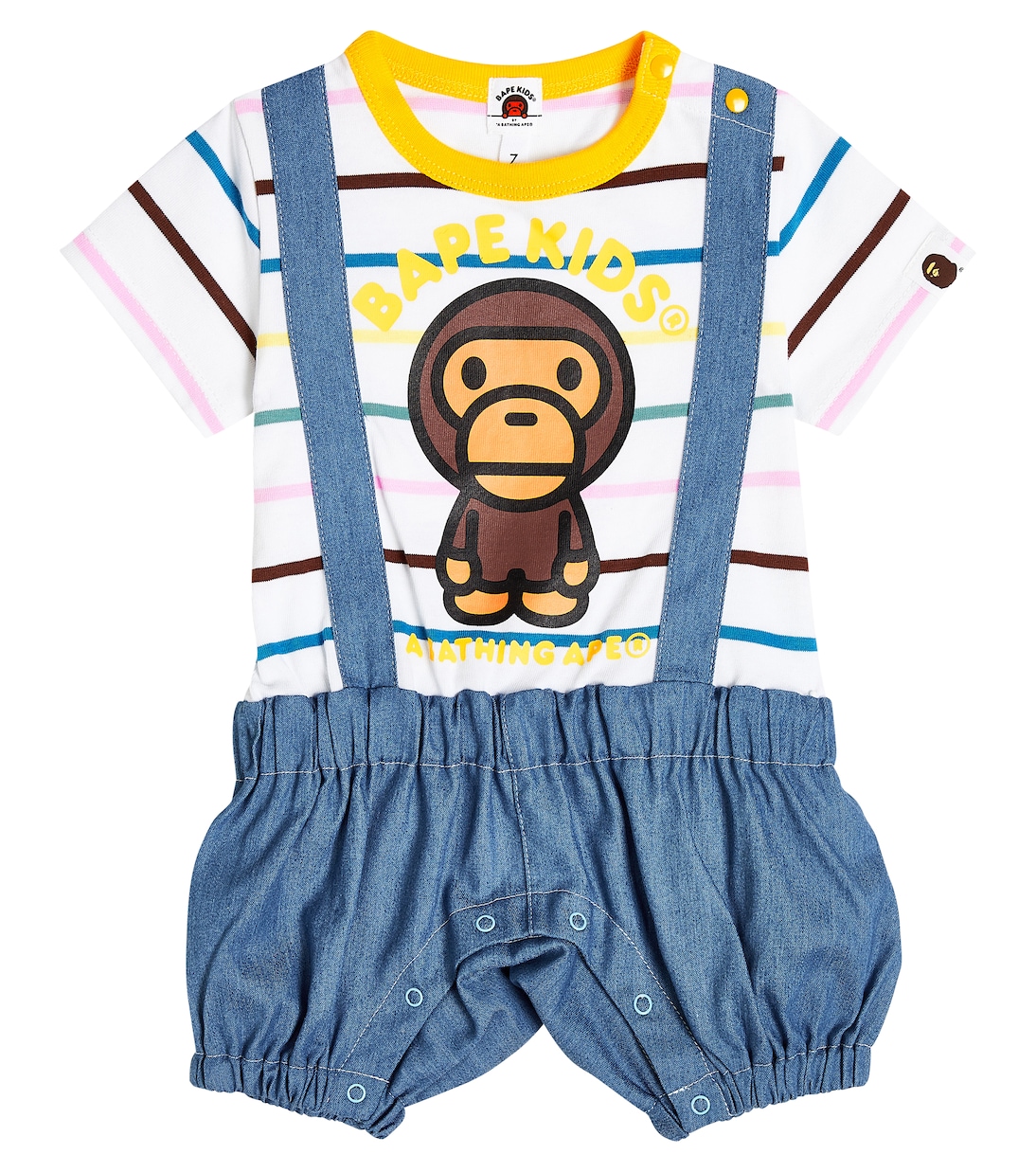 Baby Milo® printed cotton-blend playsuit | BAPE Kids