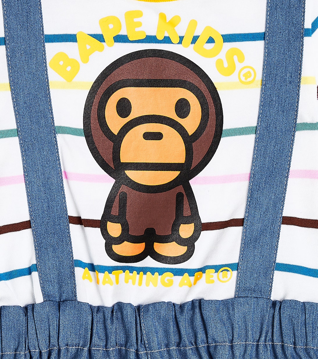 Baby Milo® printed cotton-blend playsuit | BAPE Kids