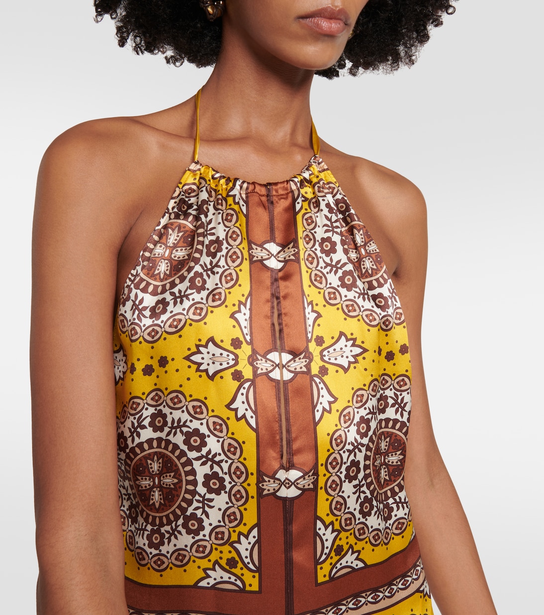 Robe longue Rigel imprimée en soie | Nili Lotan