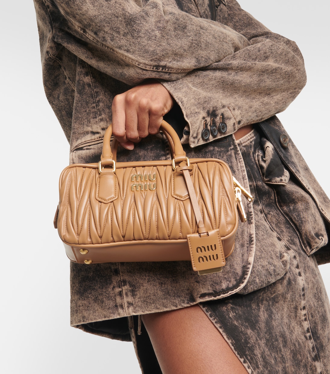 Arcadie matelassé leather tote bag | Miu Miu