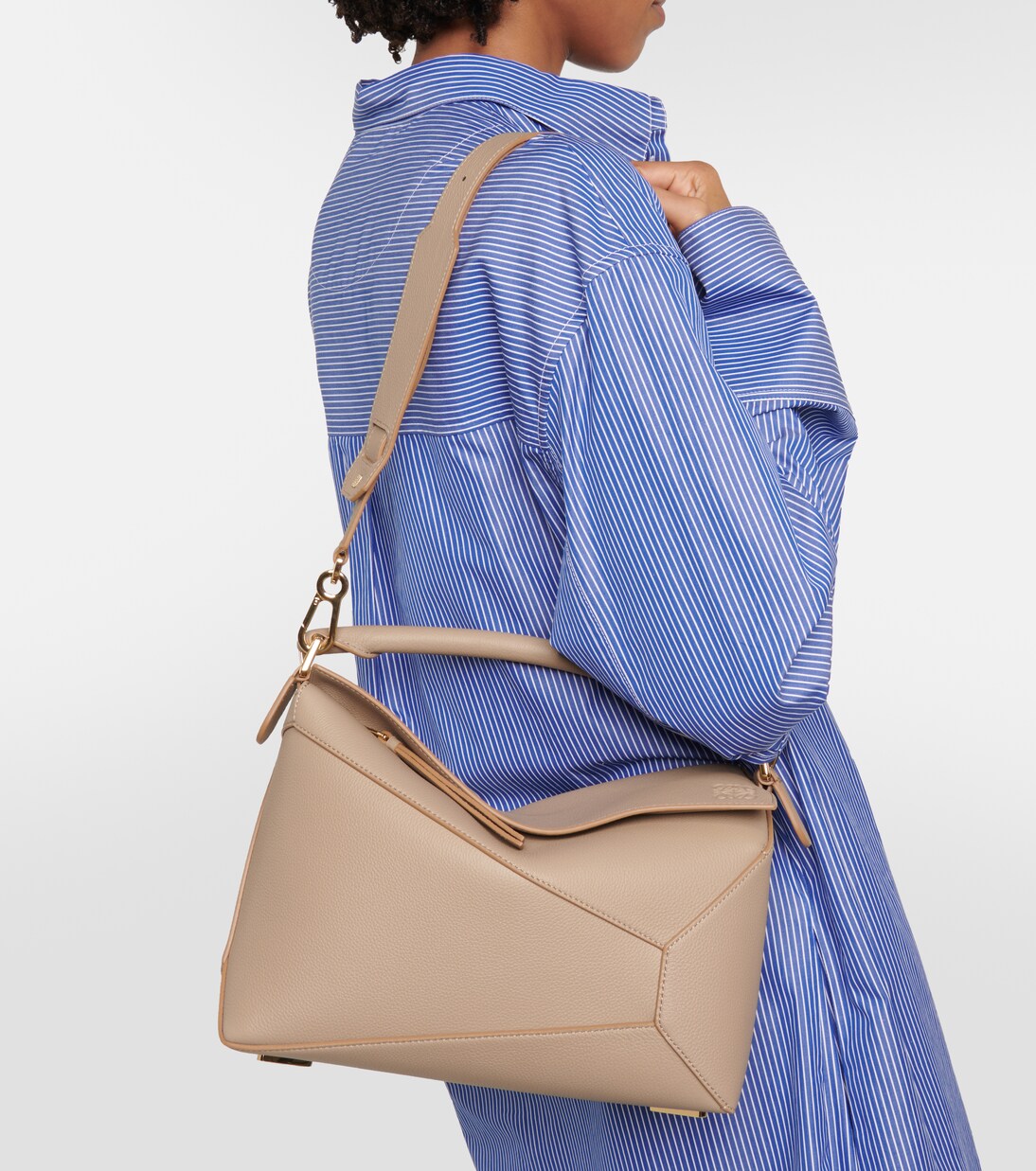 Tote Bag Puzzle Edge Medium aus Leder | Loewe