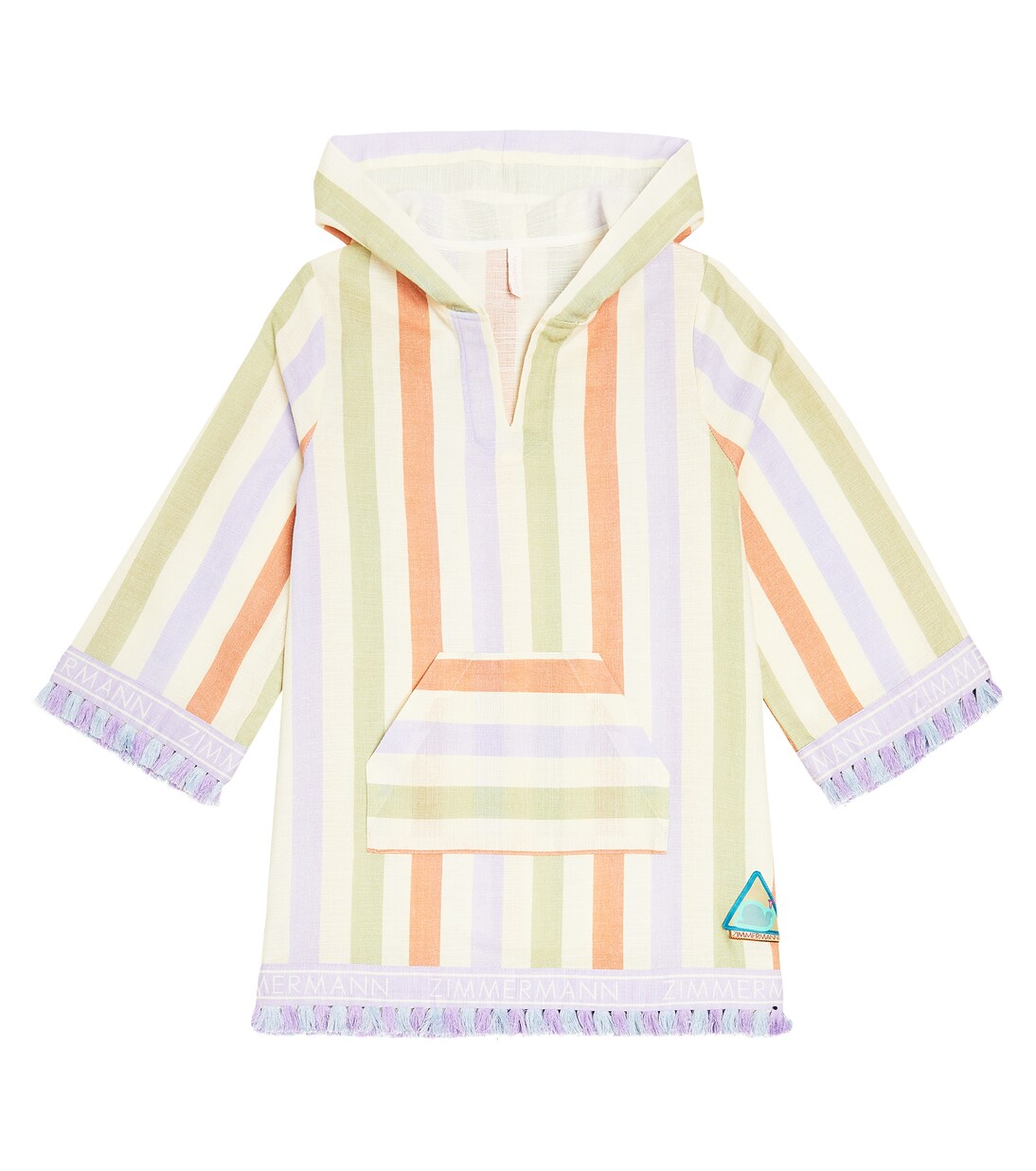 August striped cotton beach cover-up | Zimmermann Kids