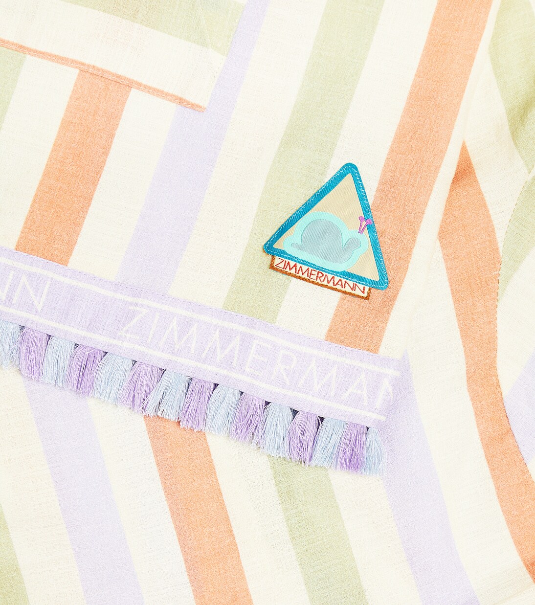 August striped cotton beach cover-up | Zimmermann Kids