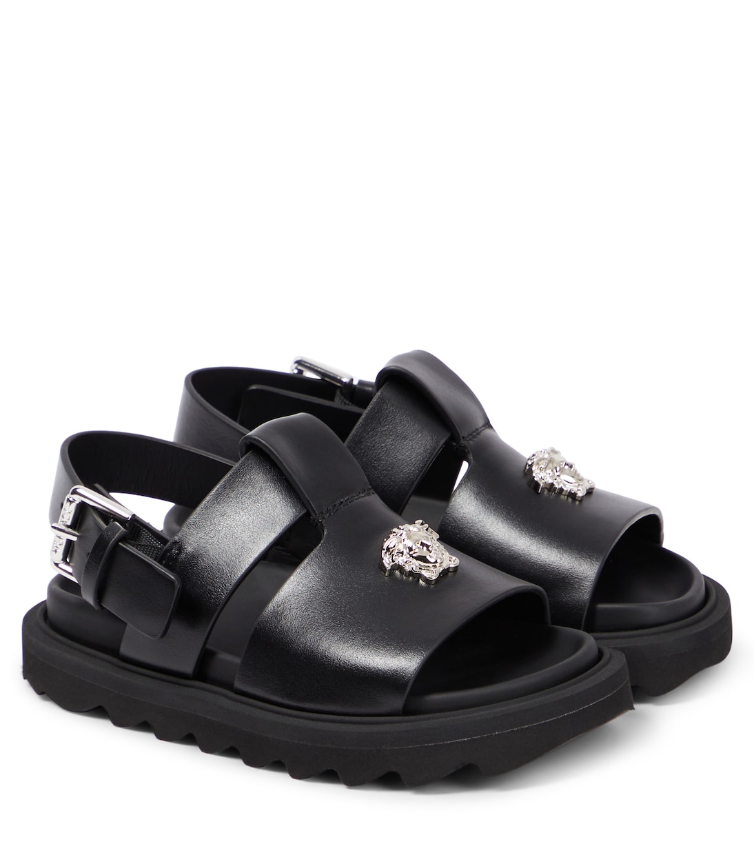 La Medusa leather sandals  | Versace Kids