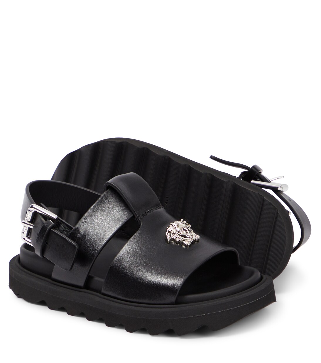 La Medusa leather sandals  | Versace Kids