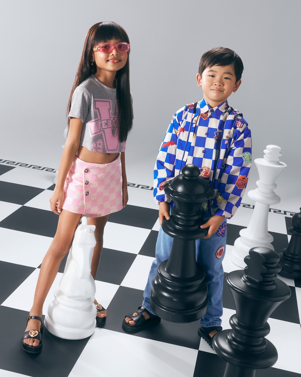 La Medusa leather sandals  | Versace Kids