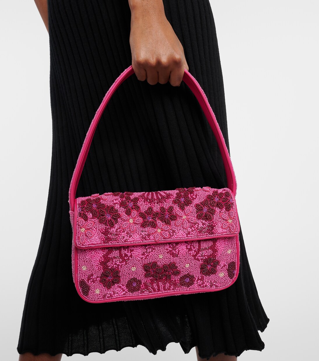 حقيبة للكتف مع تزيين بالخرز Tommy | Staud