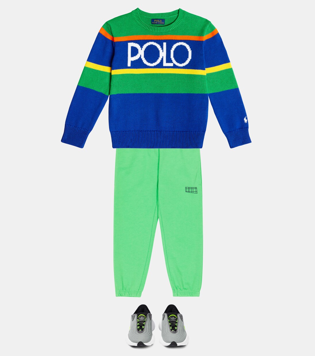 Logo intarsia cotton sweater | Polo Ralph Lauren Kids