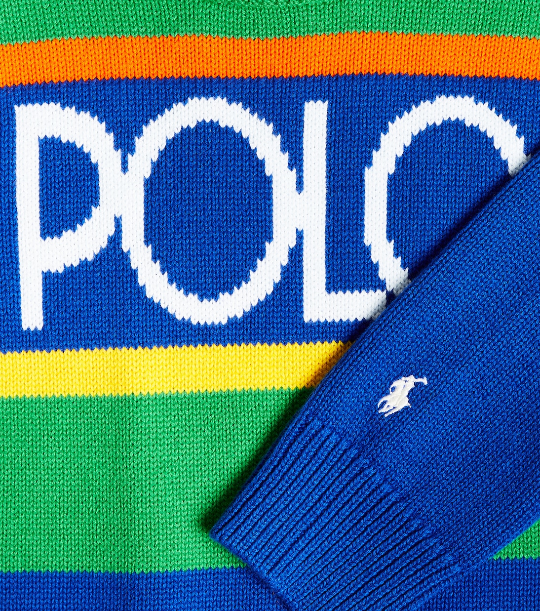 Logo intarsia cotton sweater | Polo Ralph Lauren Kids