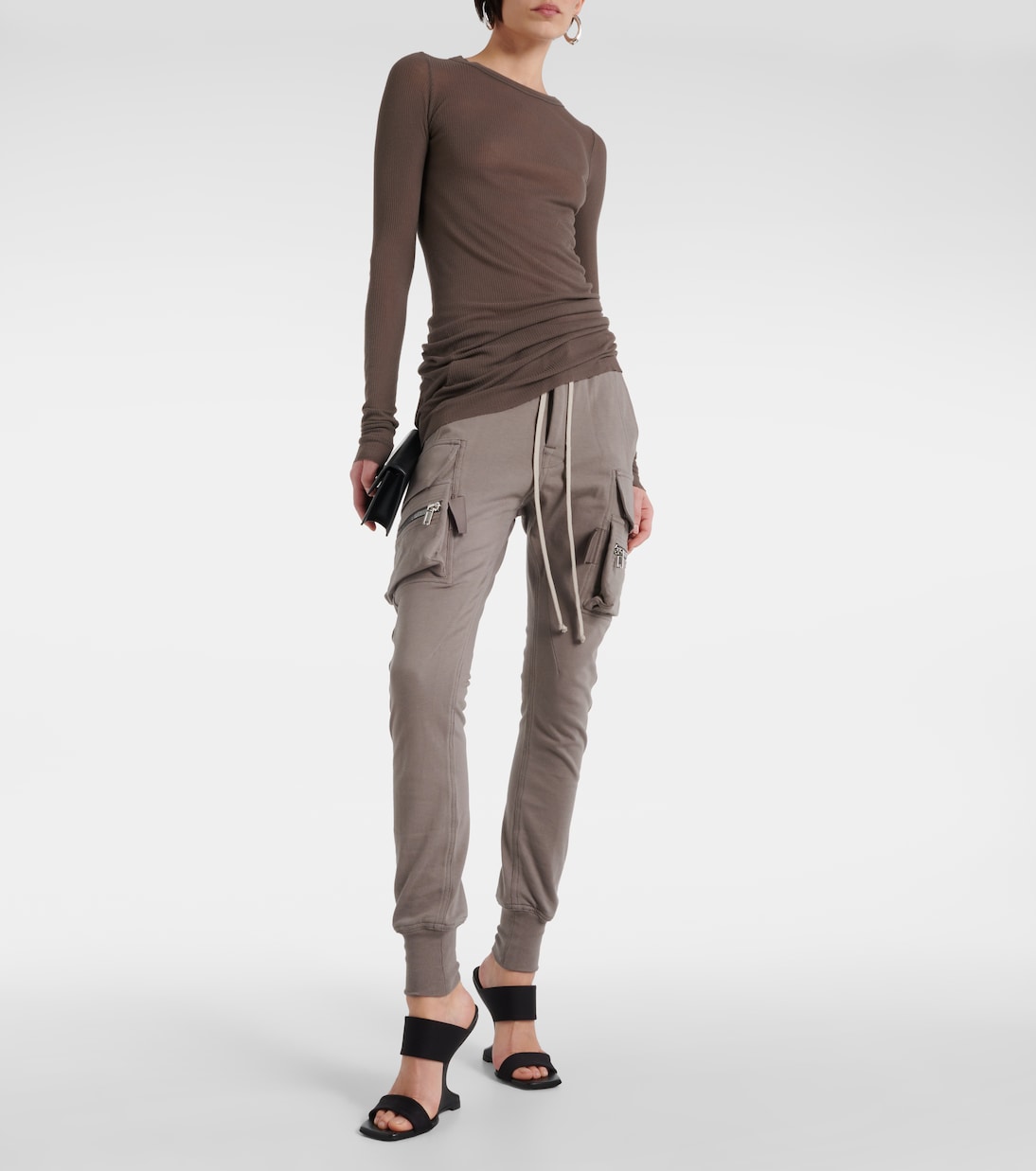 High-Rise-Cargohose aus Baumwolle | Rick Owens