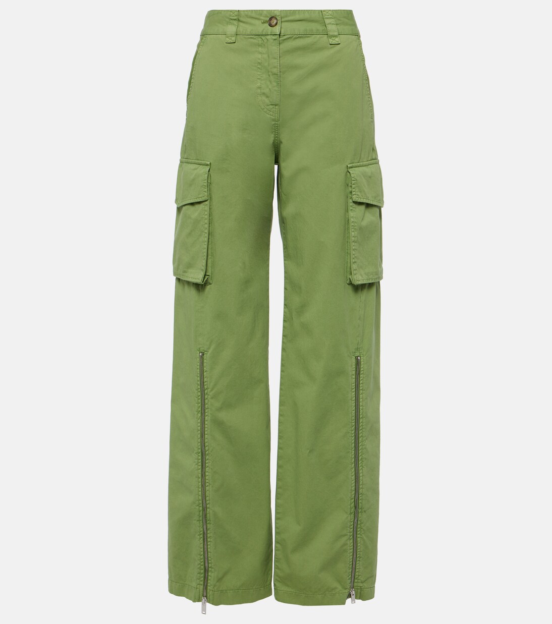 Pantalones cargo de algodón de tiro medio | Stella McCartney