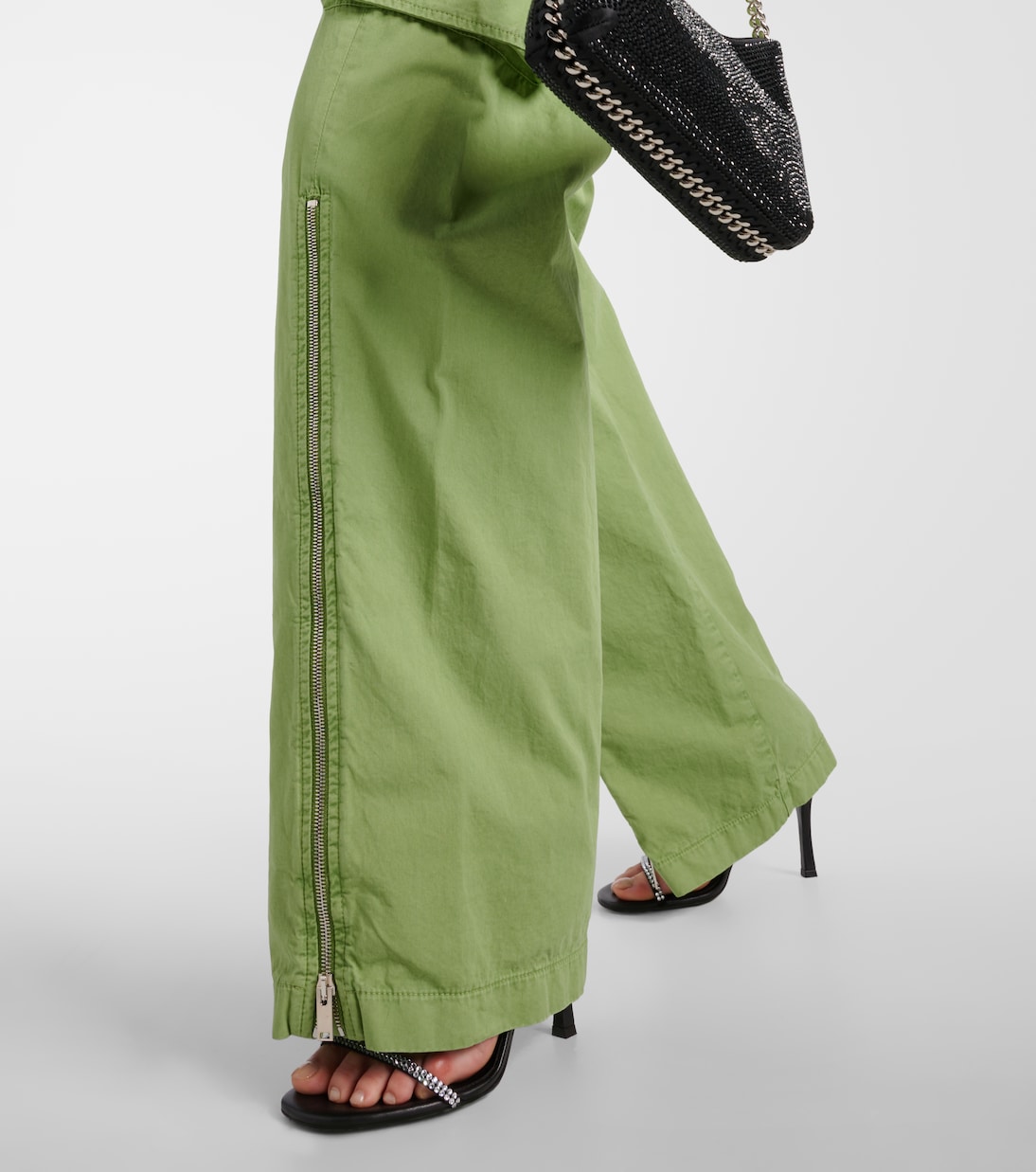 Pantalones cargo de algodón de tiro medio | Stella McCartney