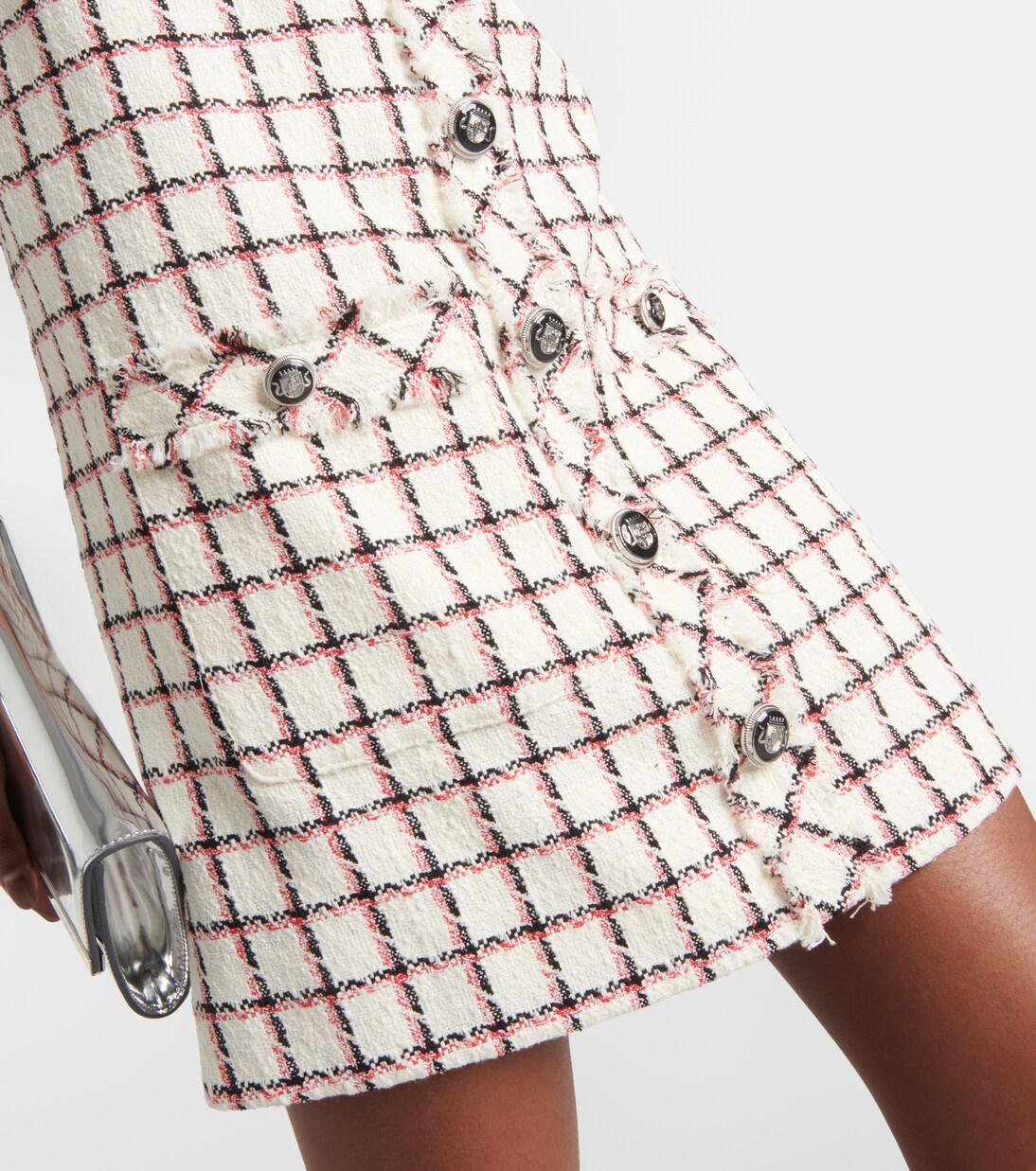 Vestido corto Laurel de tweed de algodón | Veronica Beard