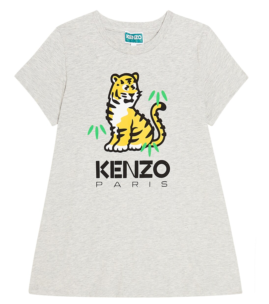 Printed cotton jersey T-shirt dress  | Kenzo Kids