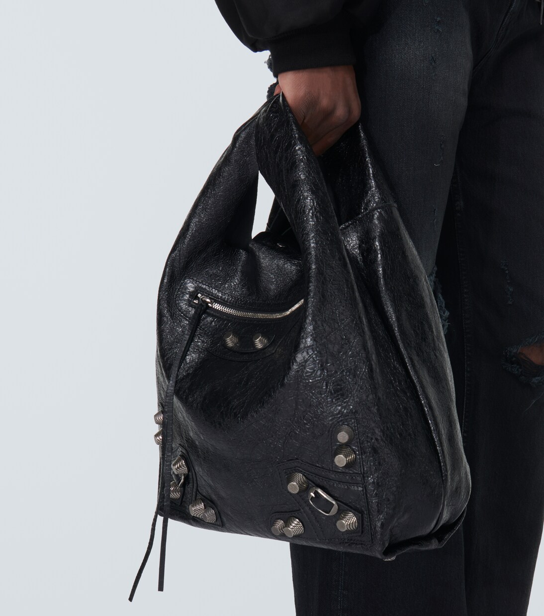 Le Cagole leather tote bag | Balenciaga