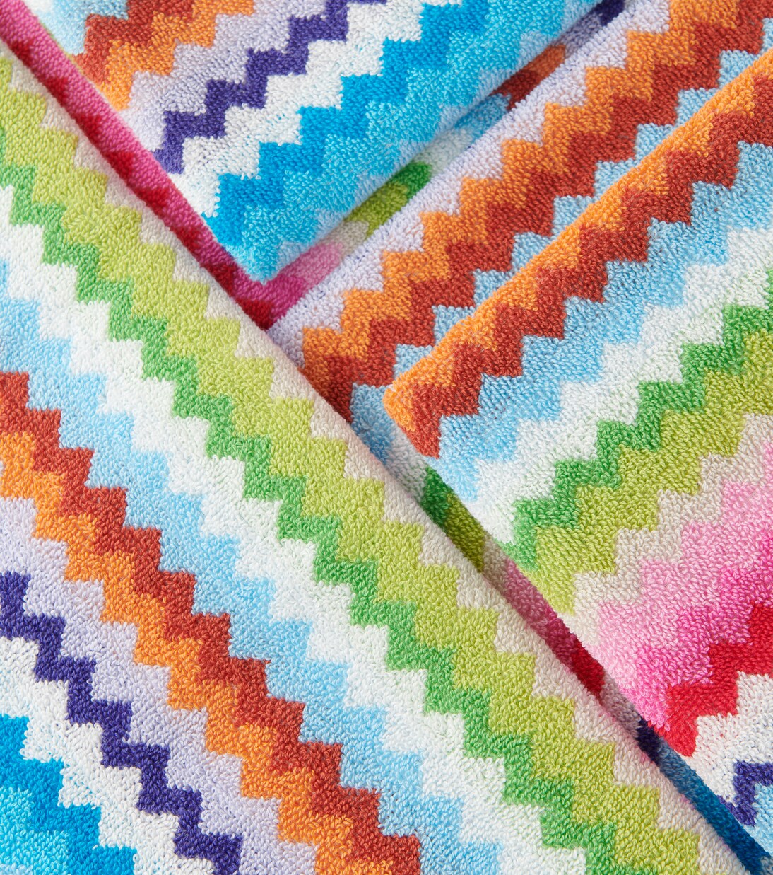 Riverbero set of 2 Zigzag cotton terry towels | Missoni