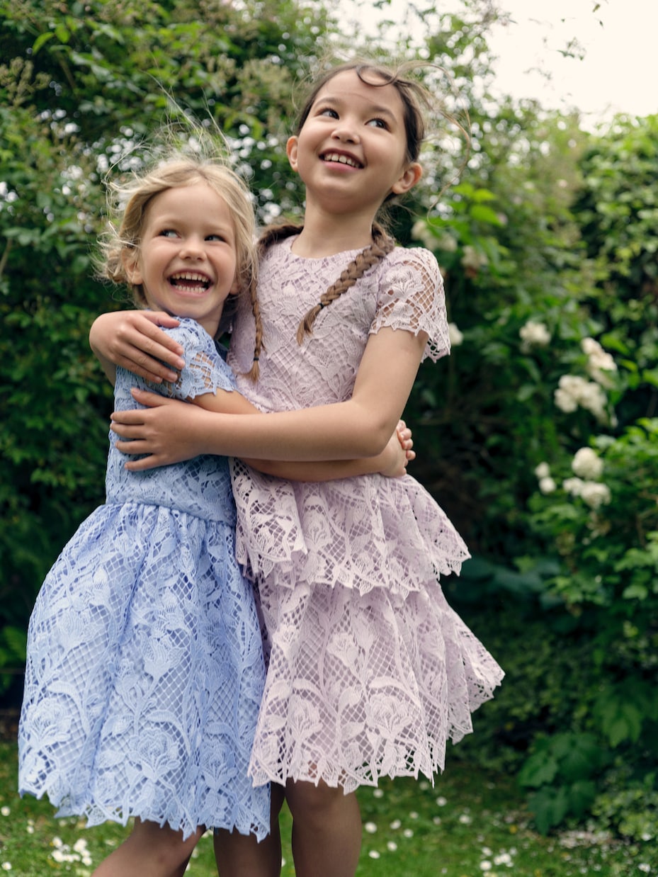 Robe en dentelle à fleurs | Self-Portrait Kids