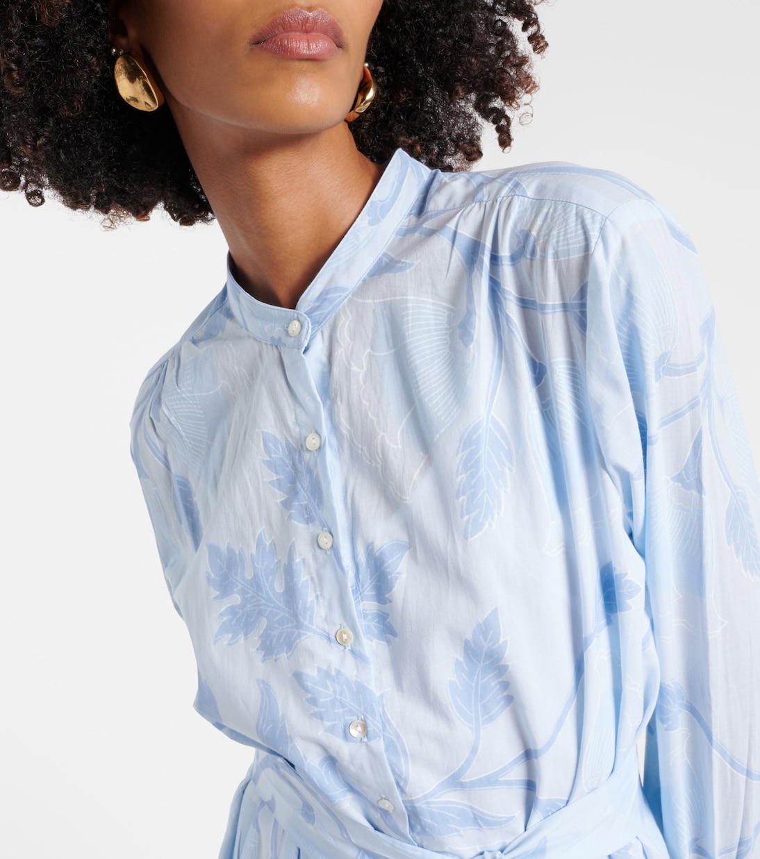 Robe chemise en coton à fleurs | Juliet Dunn