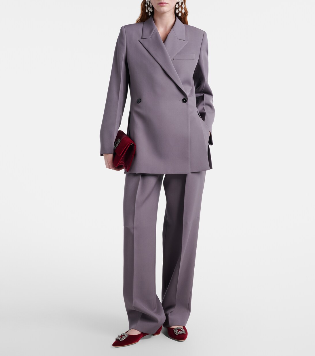 Hangisi embellished velvet ballet flats | Manolo Blahnik