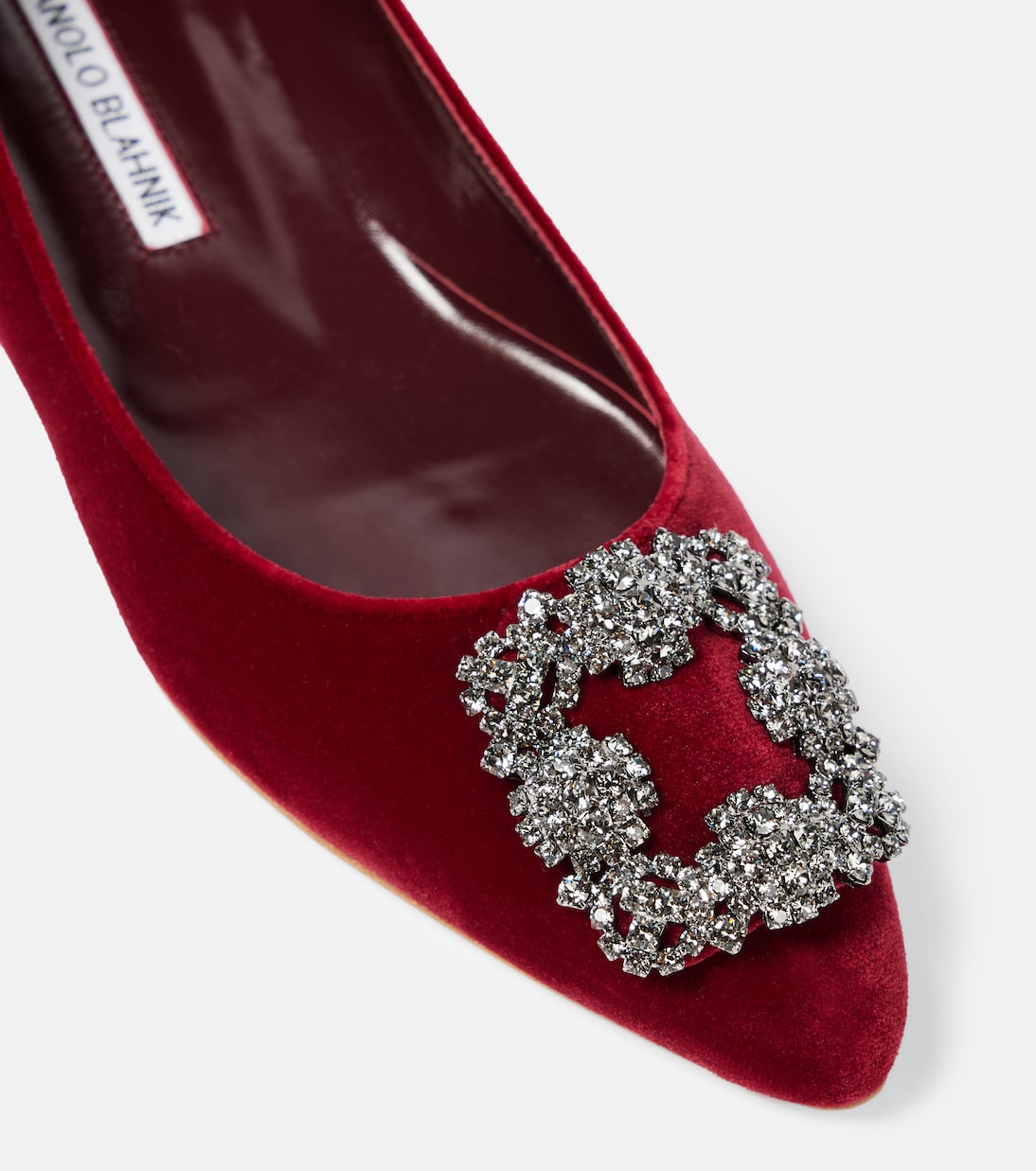 Hangisi embellished velvet ballet flats | Manolo Blahnik