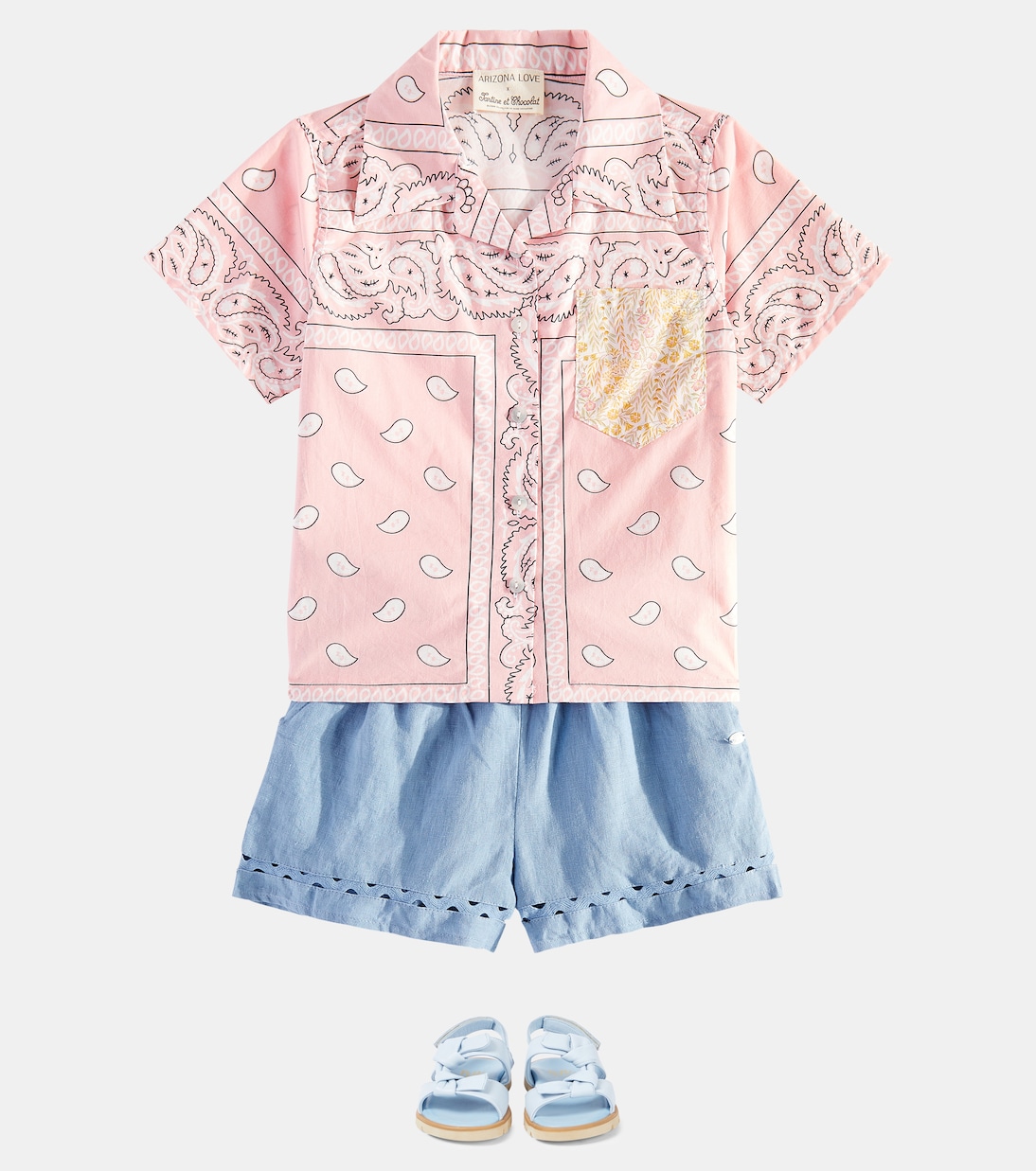 x Arizona Love gathered linen shorts | Tartine et Chocolat