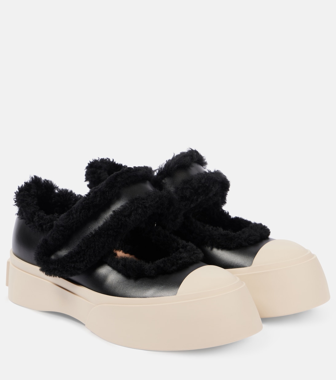 Pablo shearling-lined leather sneakers | Marni