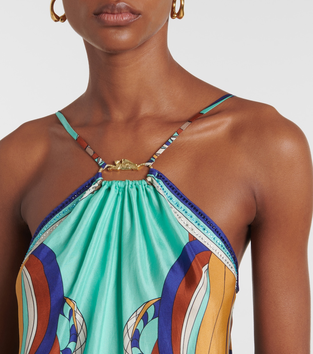 Bedrucktes Top aus Seide | Camilla