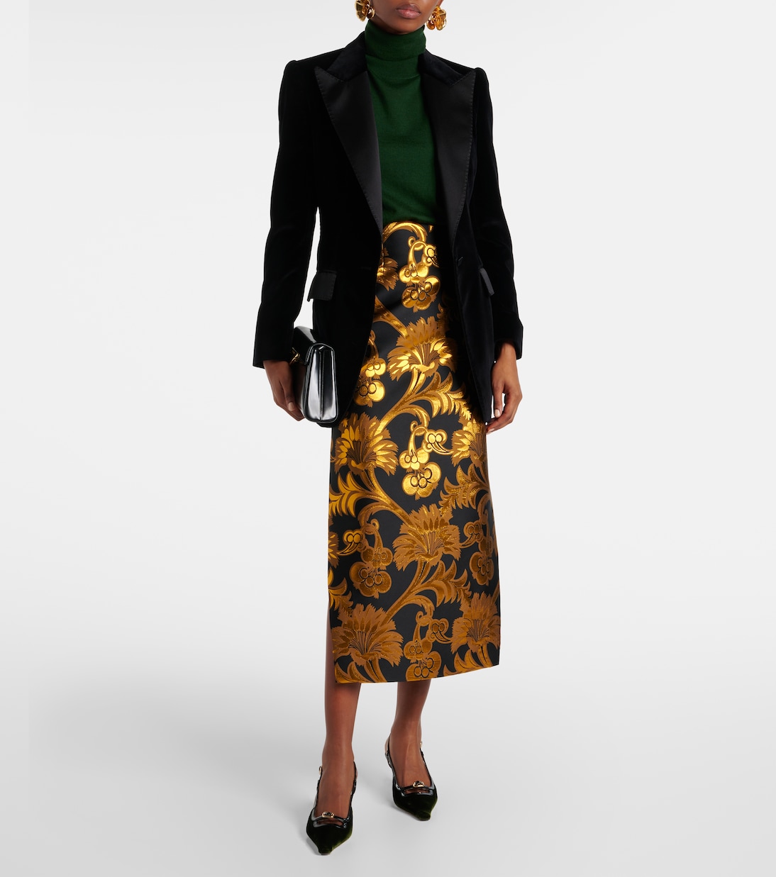 Viv' Canard leather-trimmed slingback pumps | Roger Vivier