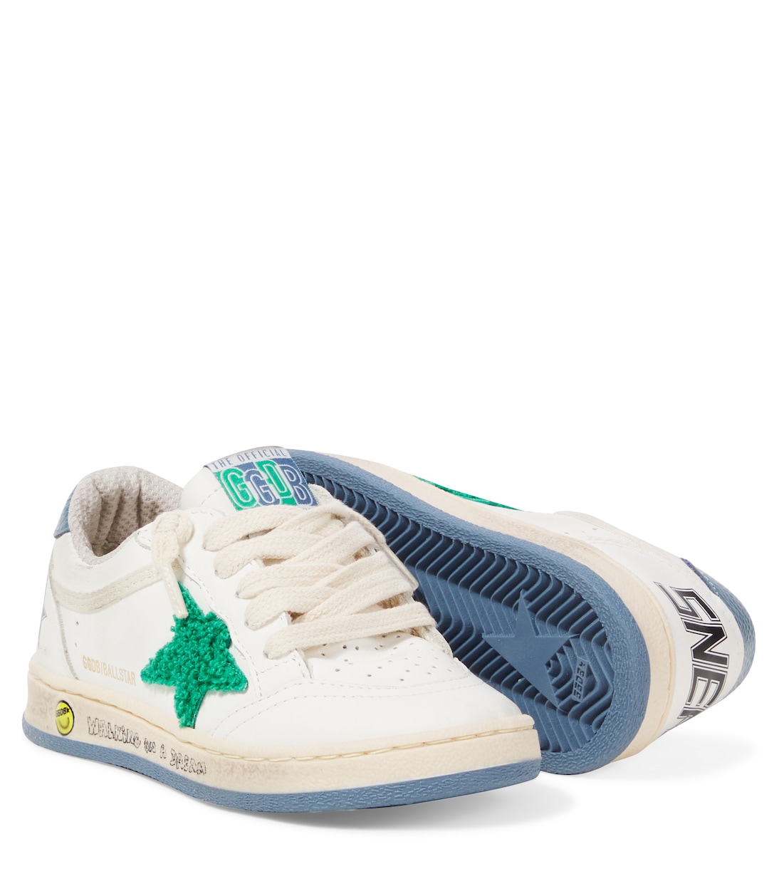 Bestickte Sneakers Ballstar aus Leder | Golden Goose Kids