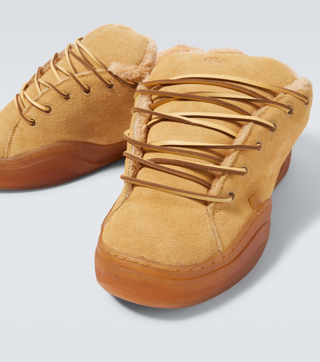 Sand Vamp shearling-lined suede sneakers | ERL