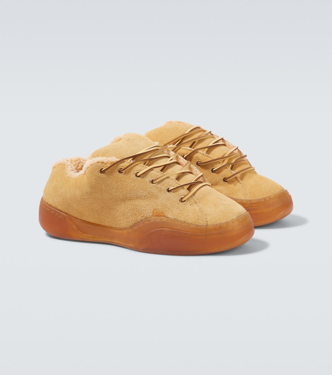 Sand Vamp shearling-lined suede sneakers | ERL