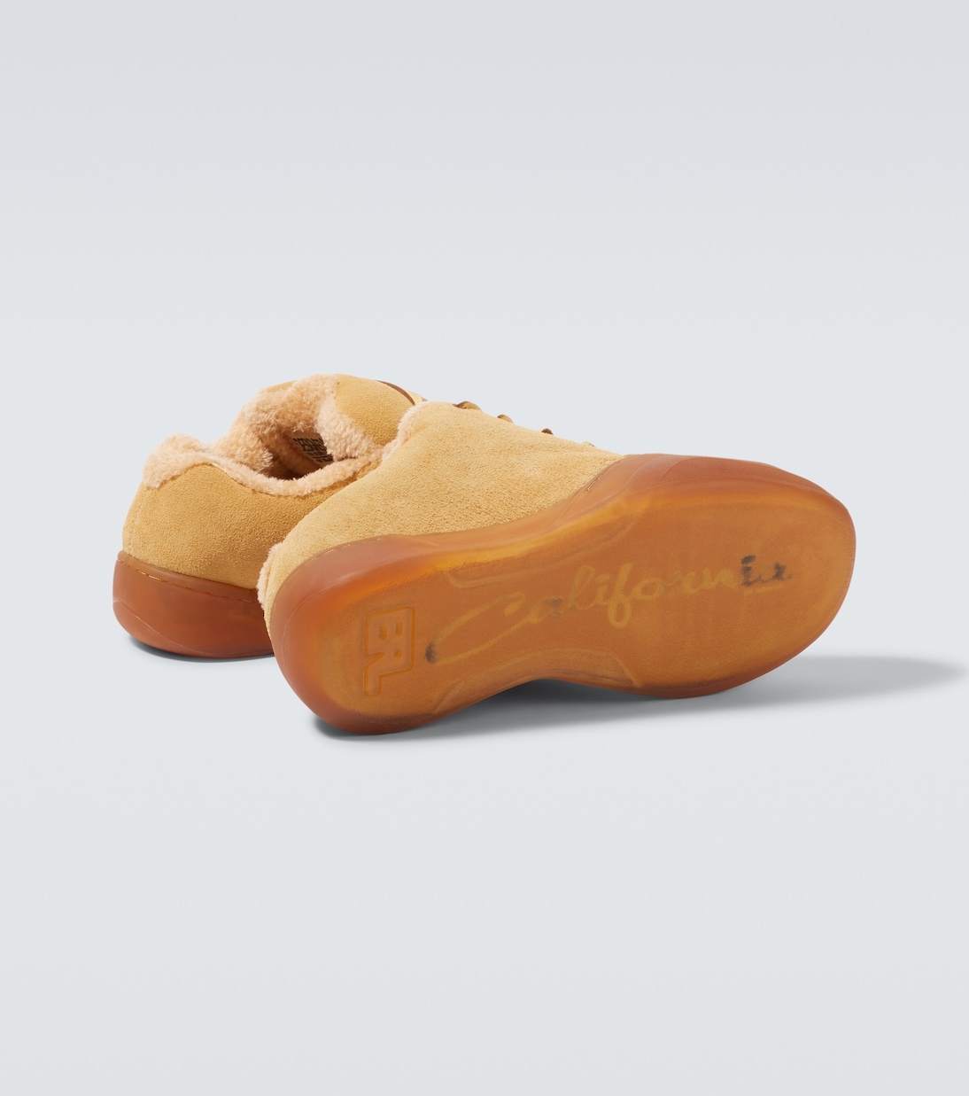 Sand Vamp shearling-lined suede sneakers | ERL