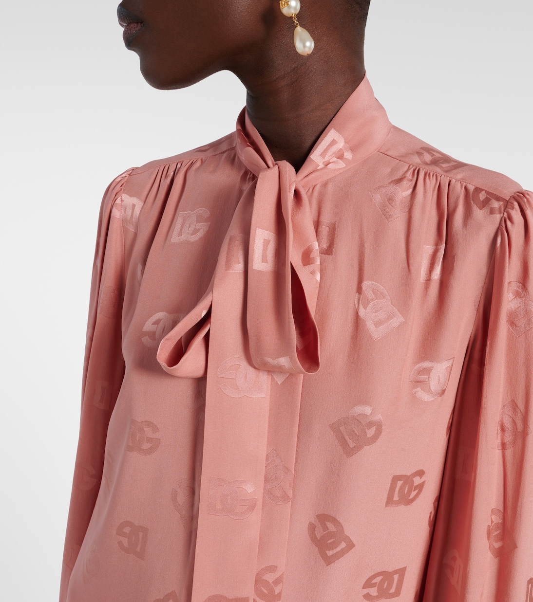 Schluppenbluse DG aus Seidensatin | Dolce&Gabbana