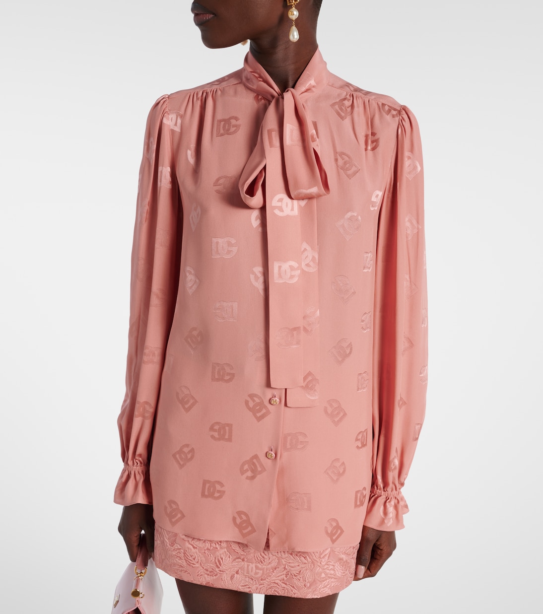 Schluppenbluse DG aus Seidensatin | Dolce&Gabbana