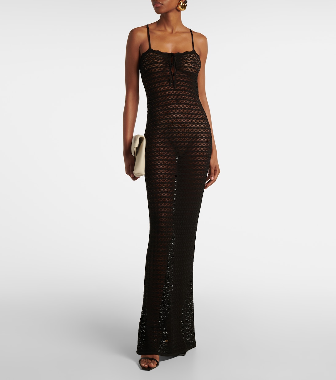 Pointelle maxi dress | Saint Laurent